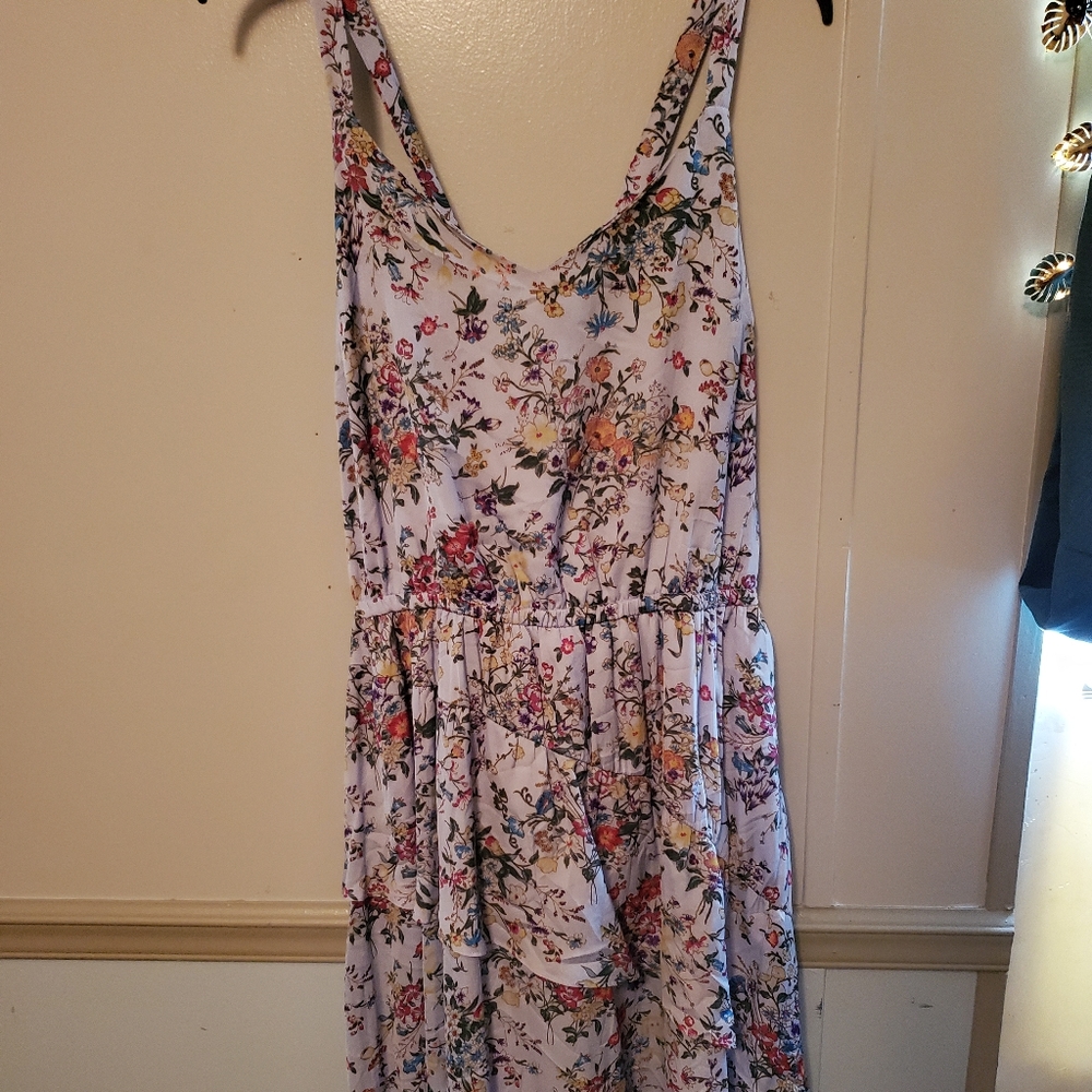 Floral back crossed dress